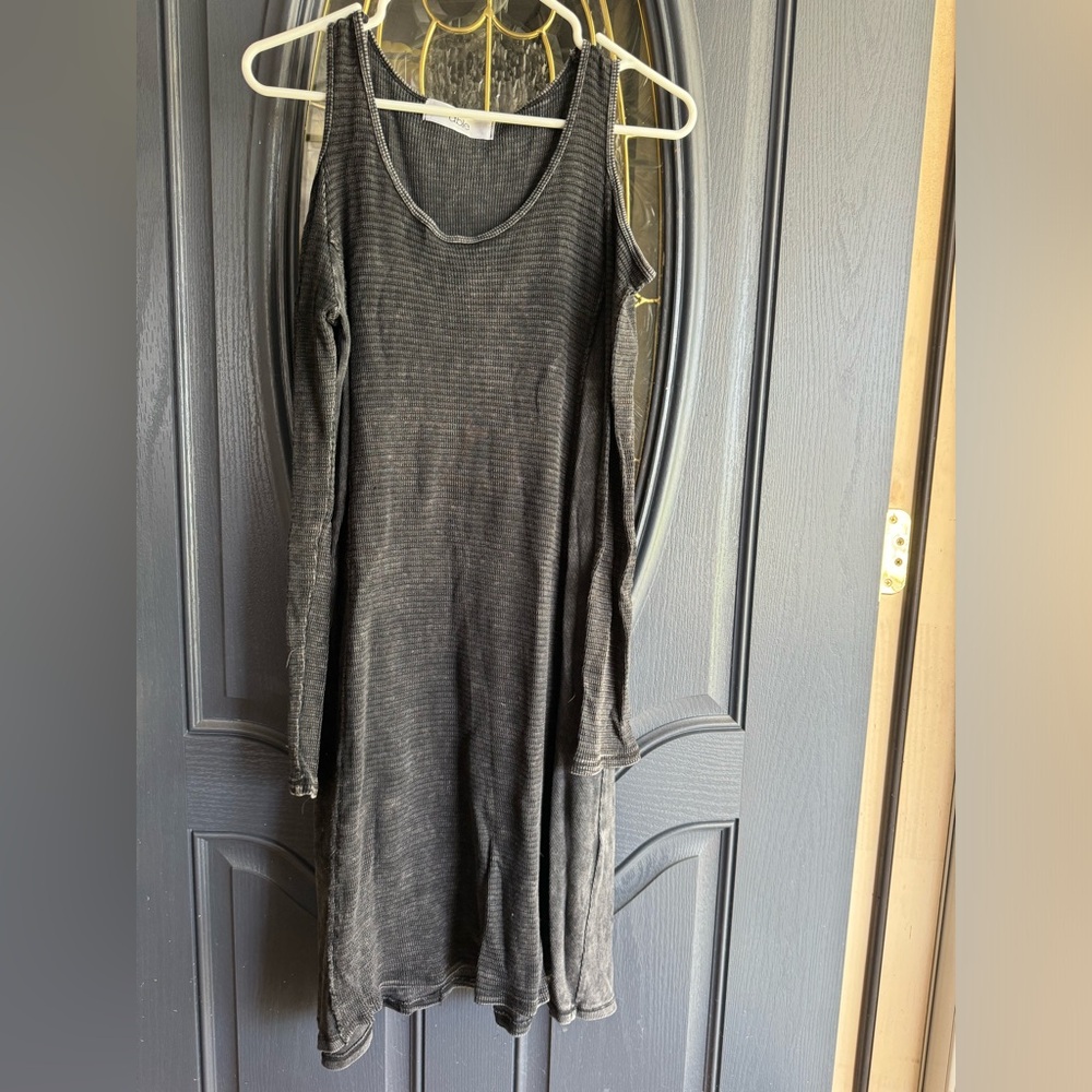 S Black wash Able long sleeve dress